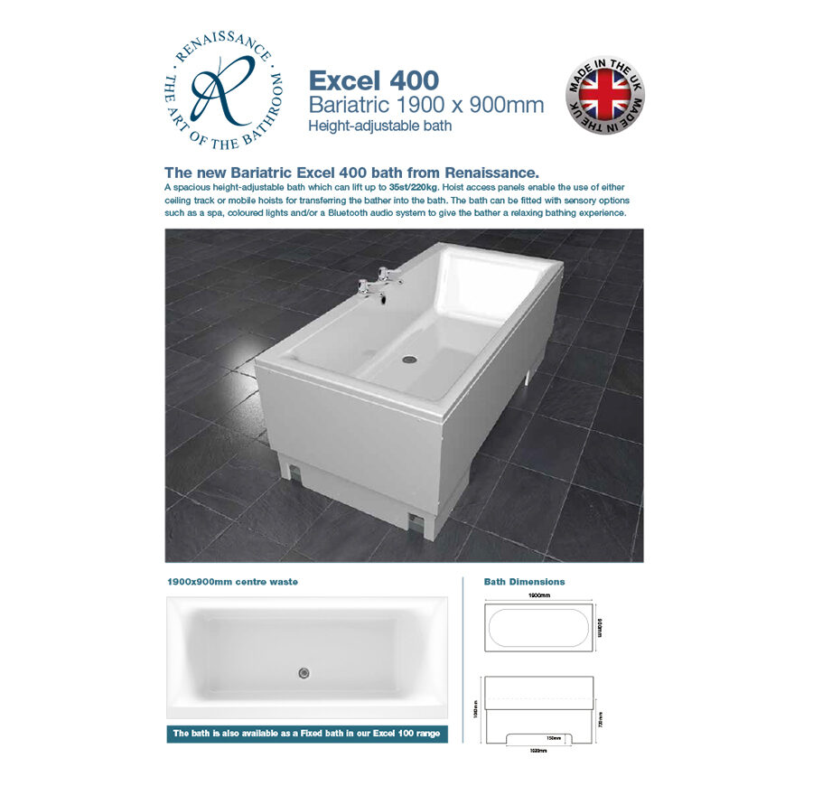 Excel 400 Bariatric Bath