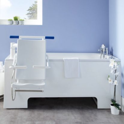 Excel 300 Fixed bath with Detachable seat, Nursing Arms and Transporter